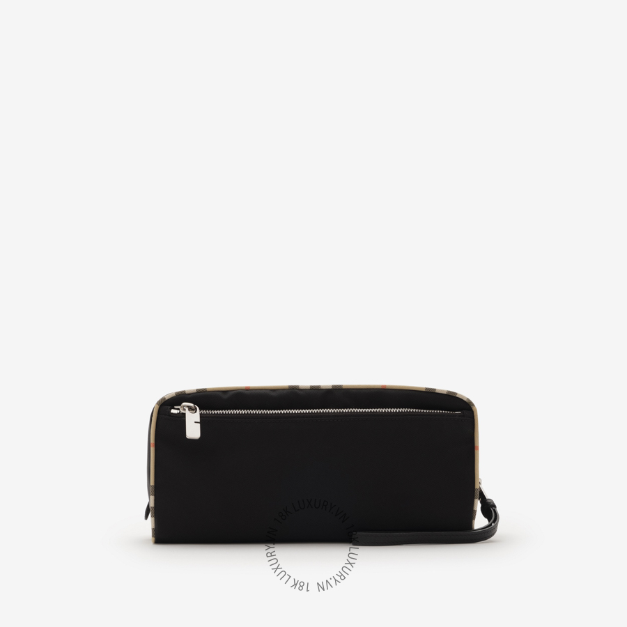 Tui Large Check Trim Travel Pouch Black (2)