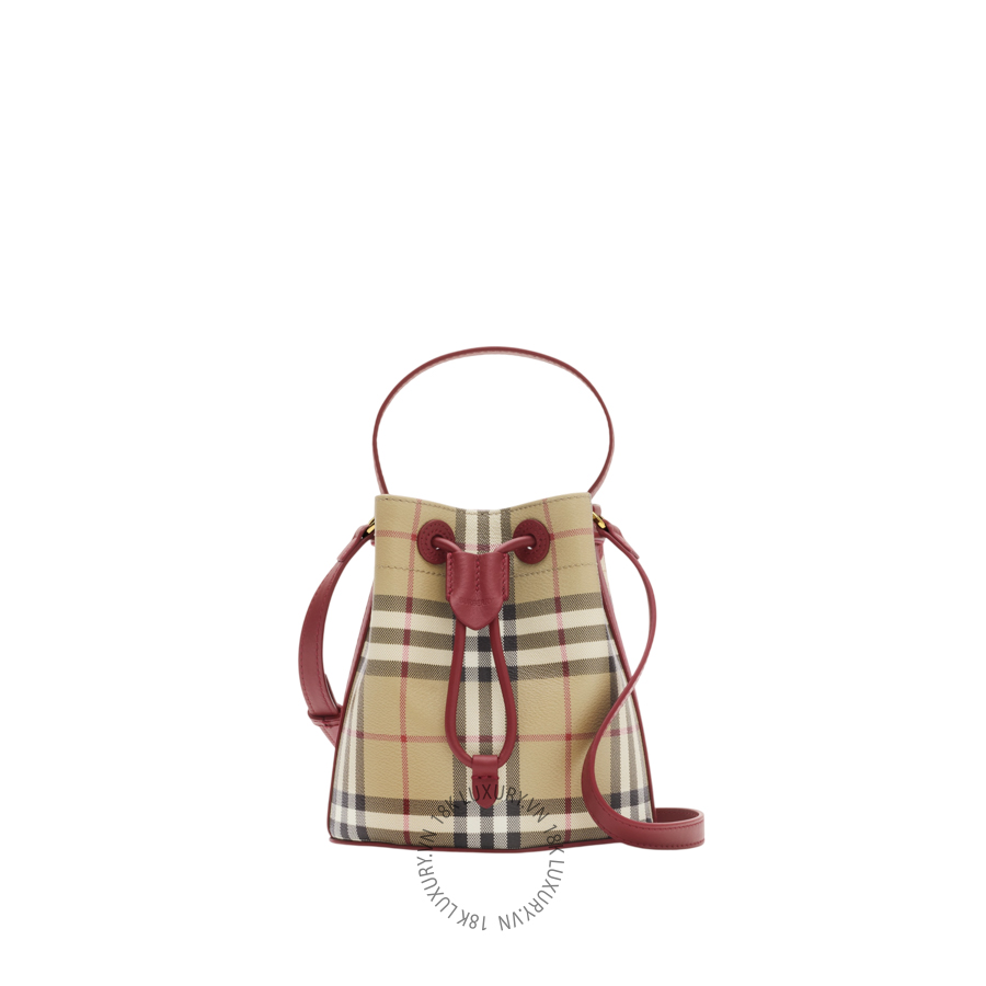 Tui Mini Check Bucket Bag Ruby Red (1)