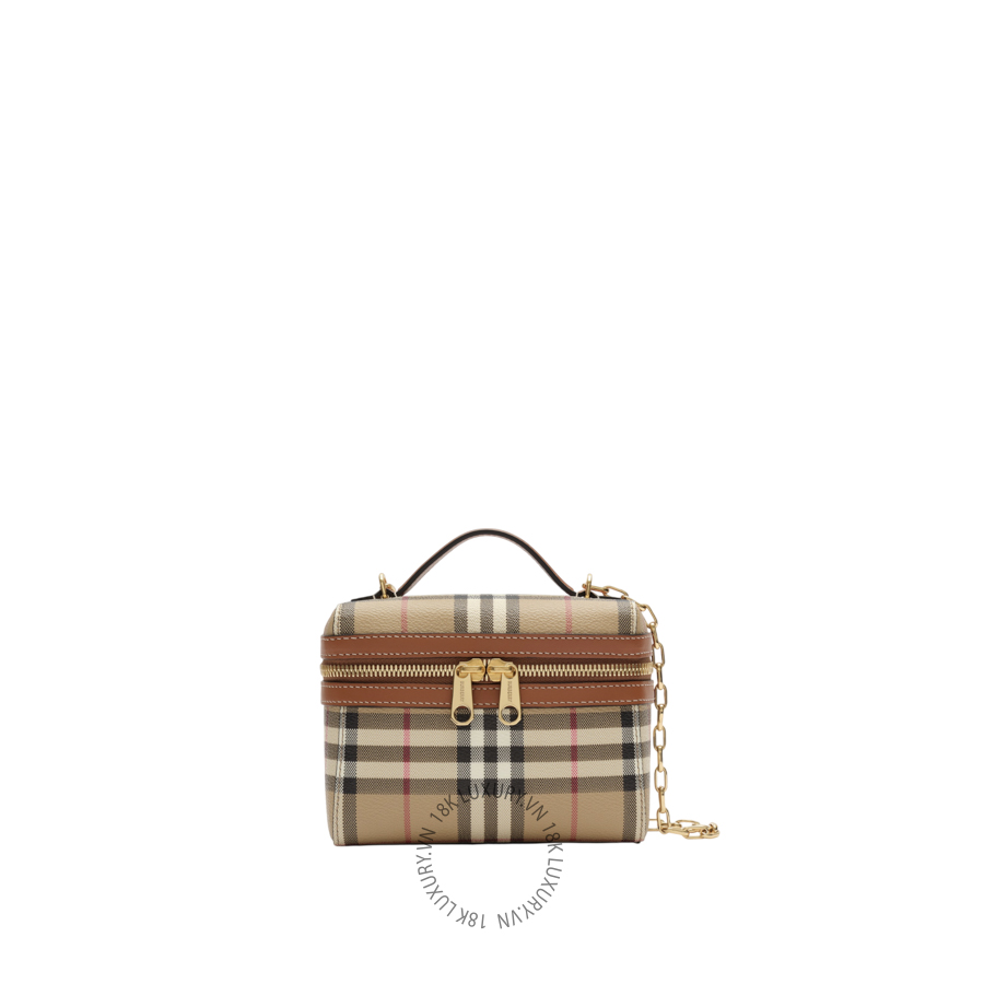 Tui Mini Check Vanity Bag màu be (1)