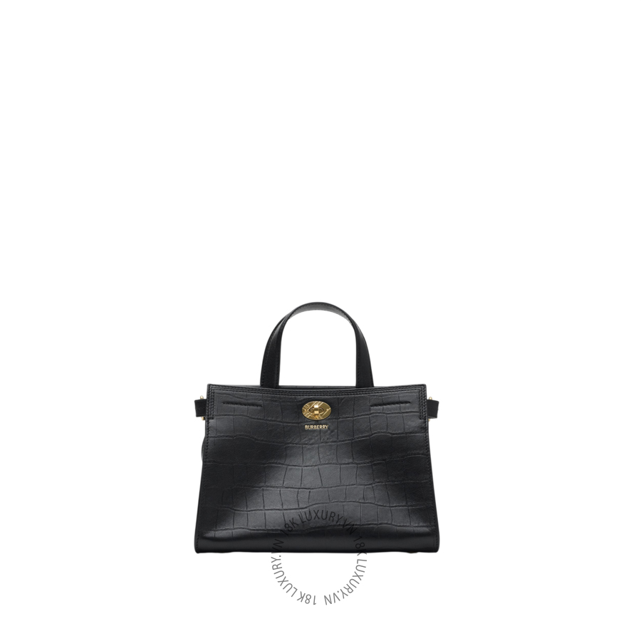 Tui Mini Cotswolds Tote da cá sấu đen (1)