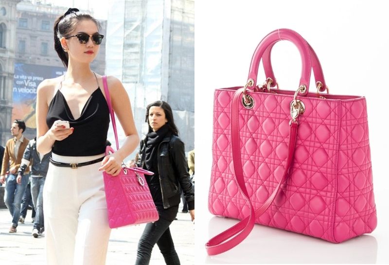 Mẫu túi Lady Dior màu hồng nữ tính