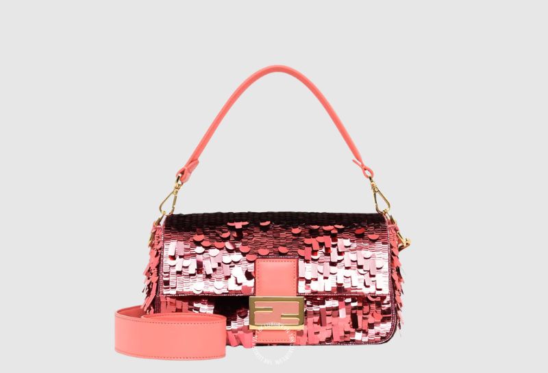Mẫu túi Fendi Baguette Pink Sequins