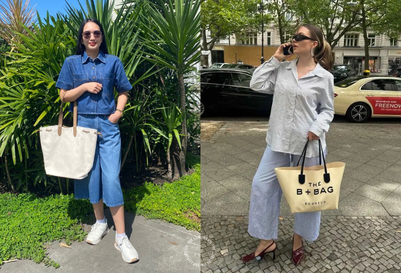 Phối túi Tote khi đi du lịch, đi biển