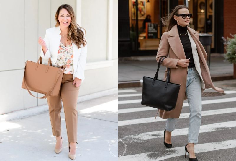 Phối túi Tote với Outfit công sở