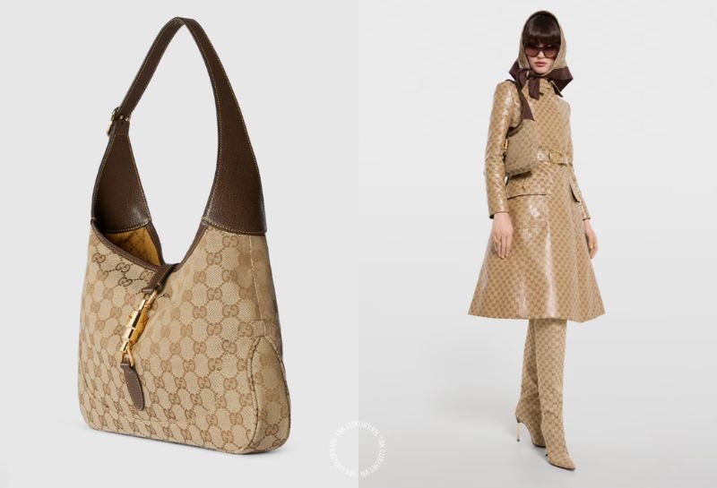 Mẫu túi Gucci Jackie 1961 GG Canvas Brown