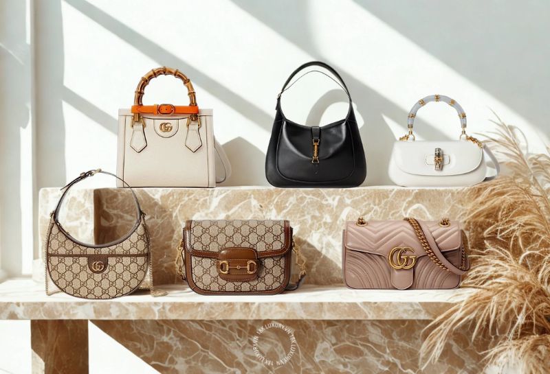 Một số sản phẩm Gucci hiện đại có thể hỗ trợ kiểm tra thông qua Gucci Tag/NFC trên Gucci App