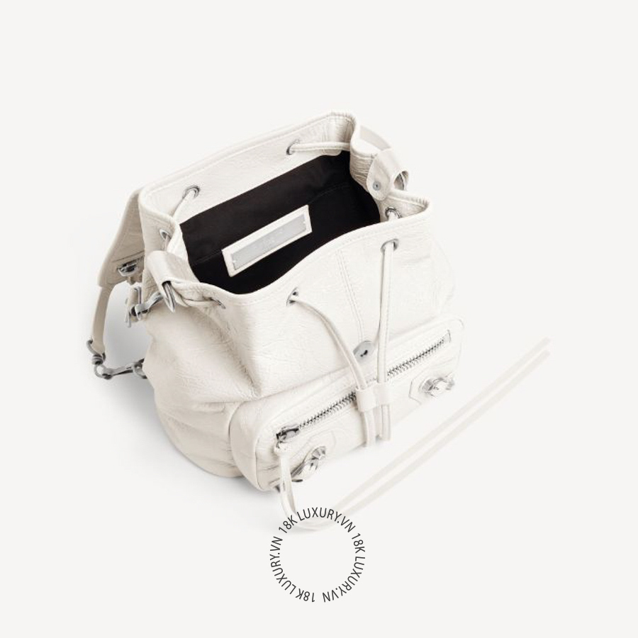 Balo Balenciaga Women's Le City Backpack Mini in Optic White A006Q22ACWL9104 BLT042 13 Balo Balenciaga Women's Le City Backpack Mini in Optic White A006Q22ACWL9104 BLT042