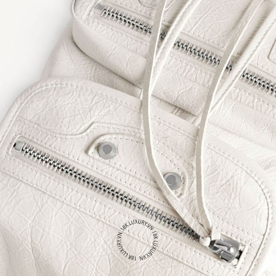 Balo Balenciaga Women's Le City Backpack Mini in Optic White A006Q22ACWL9104 BLT042 14 Balo Balenciaga Women's Le City Backpack Mini in Optic White A006Q22ACWL9104 BLT042