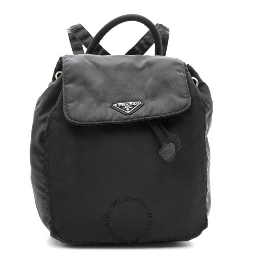 Balo Prada Nylon Vela Mini Cinch Backpack Black FPTP037