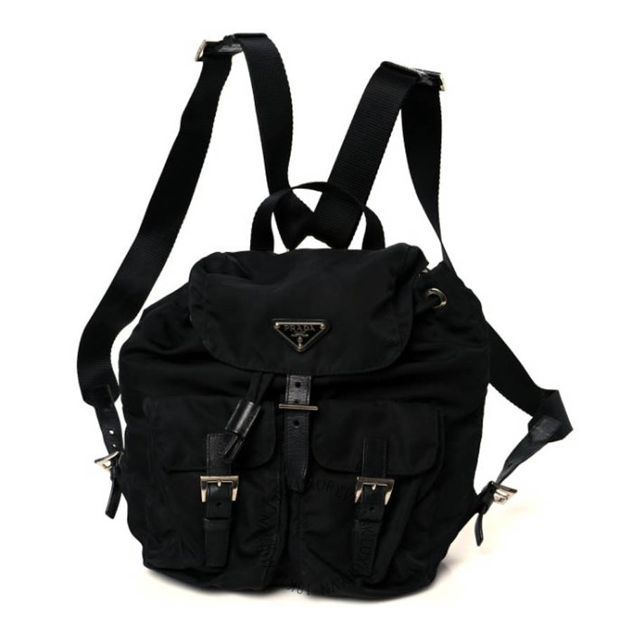 Balo Prada Tessuto Nylon Saffiano Small Backpack Black FPTP201