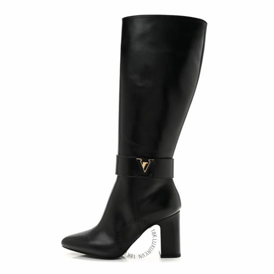 Boots cao gót Louis Vuitton Calfskin Midtown High Boots Black FPGL175