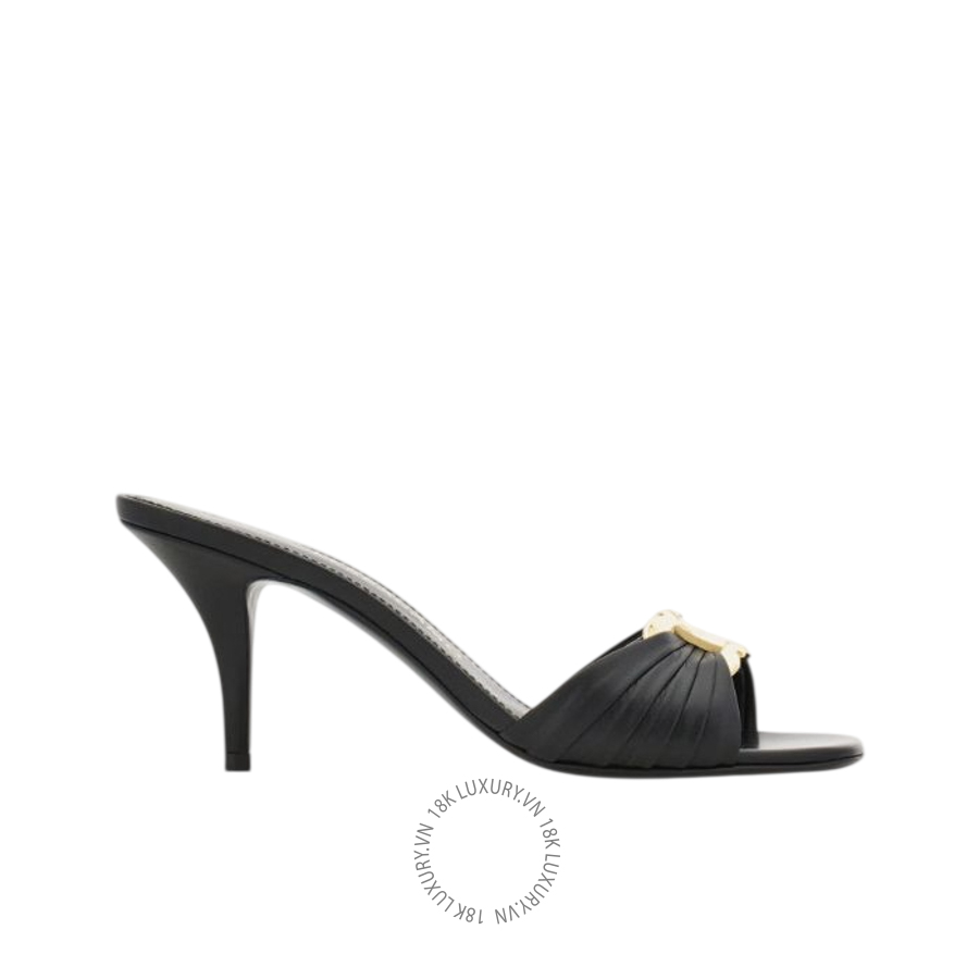 Dép cao gót Salvatore Ferragamo Gancini ornament mule black 01L964795330 DSV028