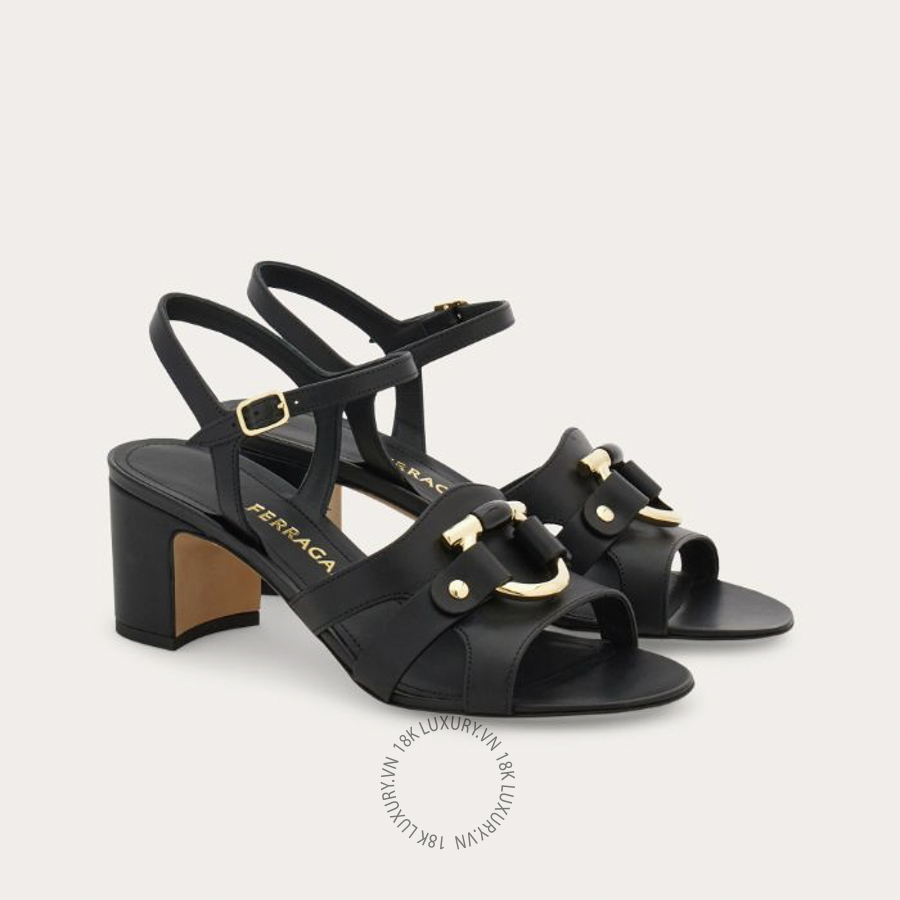Dép cao gót Salvatore Gancini ornament sandal 01L748793602 DSV004