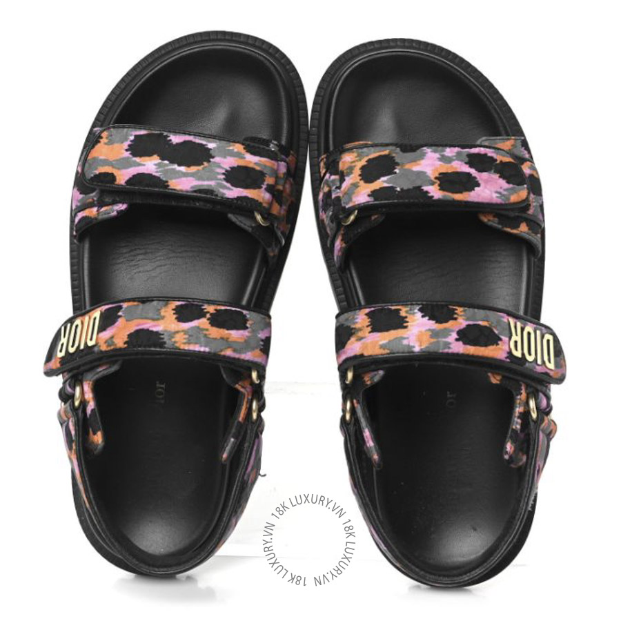 Dép Christian Dior Technical Fabric Mizza Print Dioract Sandals Multicolor BKJ086