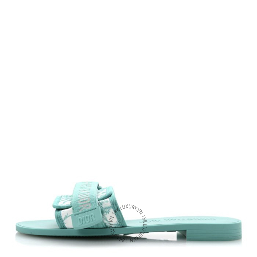 Dép quai ngang Christian Dior Nylon Oblique Dio(r)evolution Slide Sandals Sky Blue BKJ055