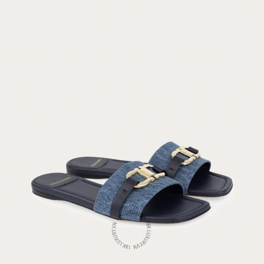 Dép quai ngang Salvatore Gancini ornament slide 01K143797421 DSV095