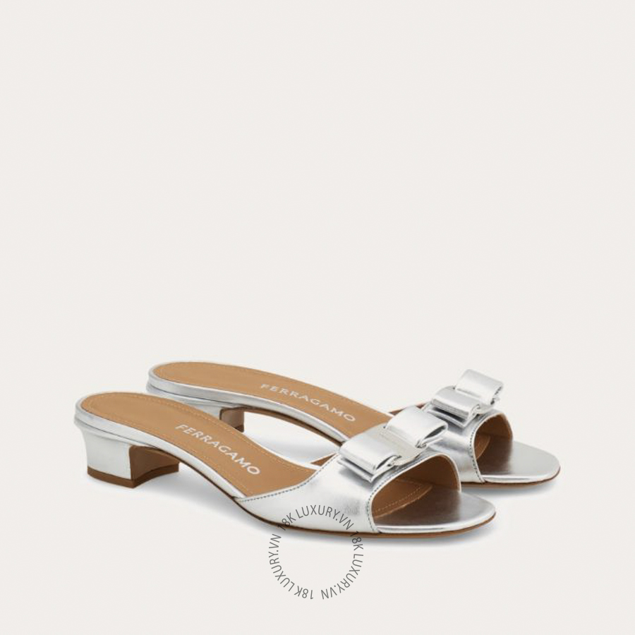 Dép quai ngang Salvatore Vara bow slide 01L874794218 DSV116