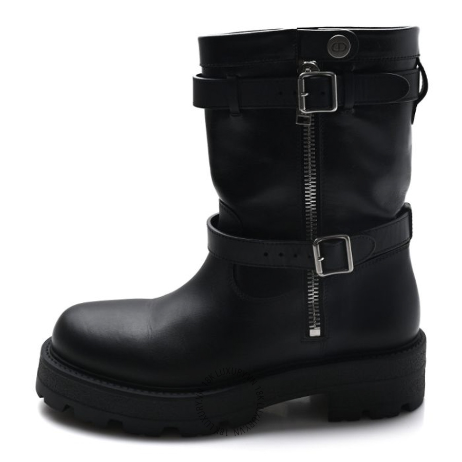 Giày Ankle Boot Christian Dior Calfskin D-Major Black BKJ054