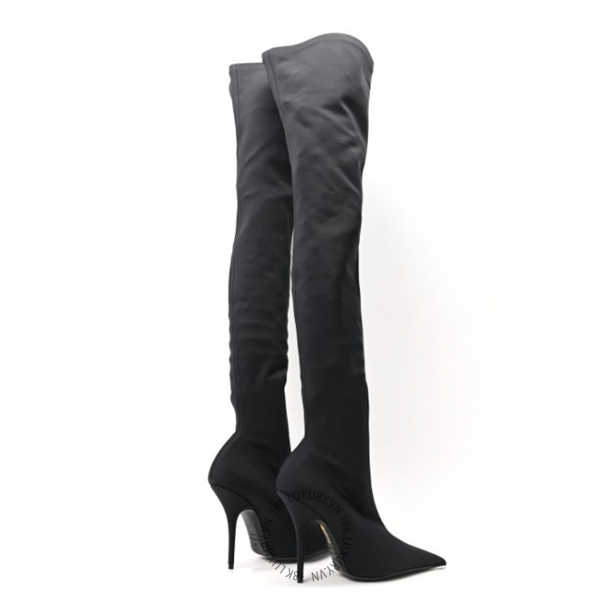 Giày Balenciaga Spandex Pointed Toe Knife Thigh High Boots Black SDB007 17 Giày Balenciaga Spandex Pointed Toe Knife Thigh High Boots Black SDB007