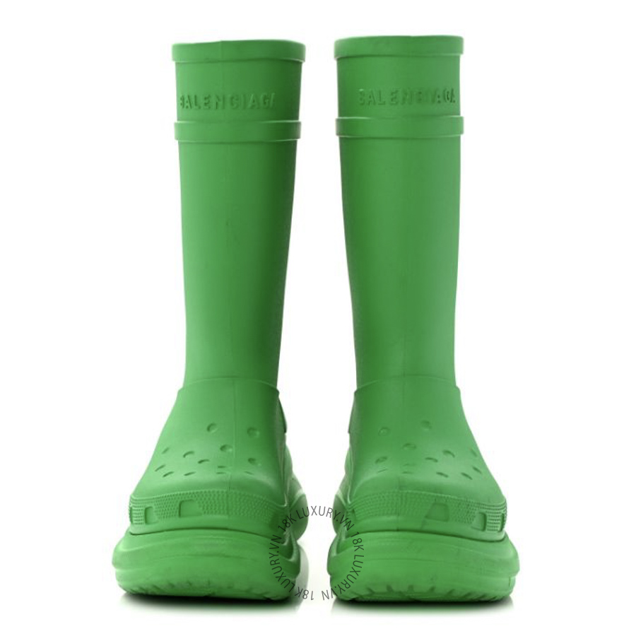 Giày Balenciaga X CROCS Rubber Rain Boots Grass Green SDB048