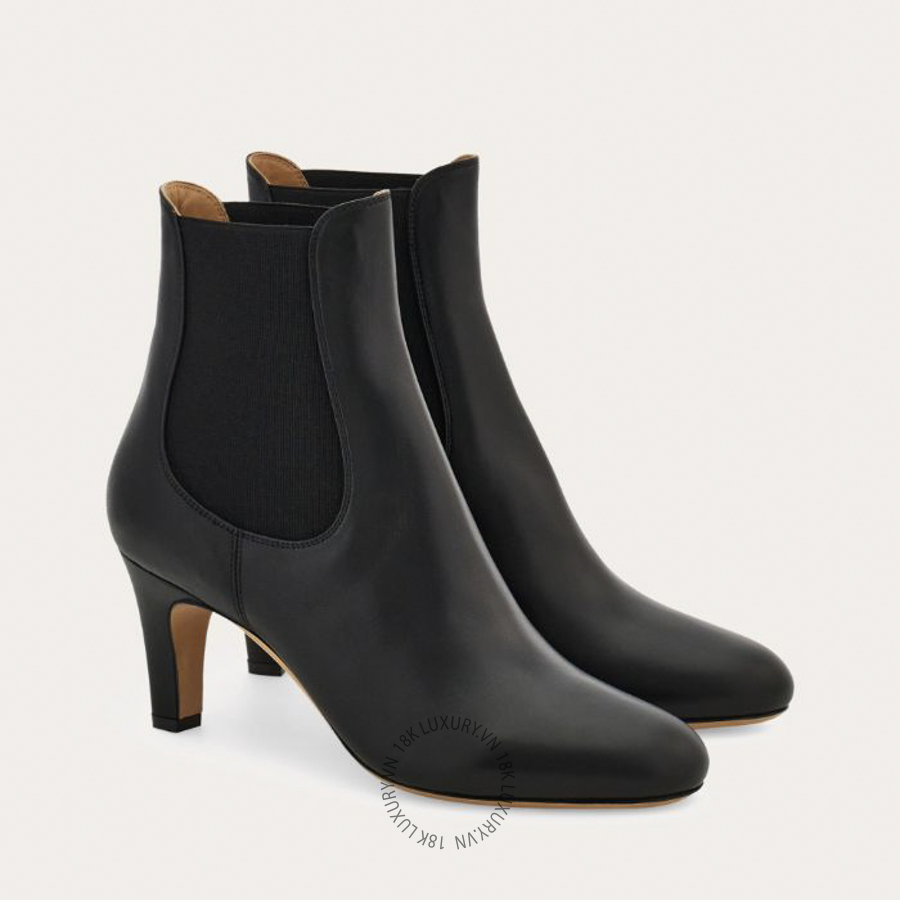 Giày Boot Cao Gót Salvatore Mid heel Chelsea Màu Đen 01L847795002 DSV172