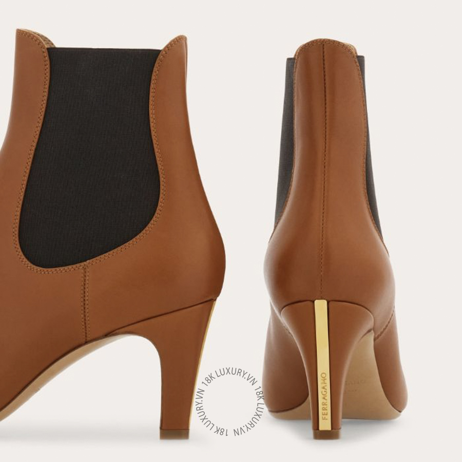 Giày Boot cao gót Salvatore Mid heel Chelsea màu nâu 01L847795003 DSV171 20 Giày Boot cao gót Salvatore Mid heel Chelsea màu nâu 01L847795003 DSV171