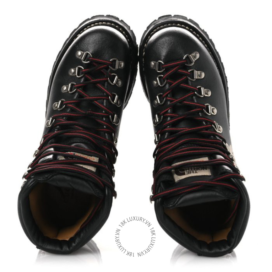 Giày Boot Gucci X THE NORTH FACE Calfskin Womens Hiking Ankle Boots Black TQT270