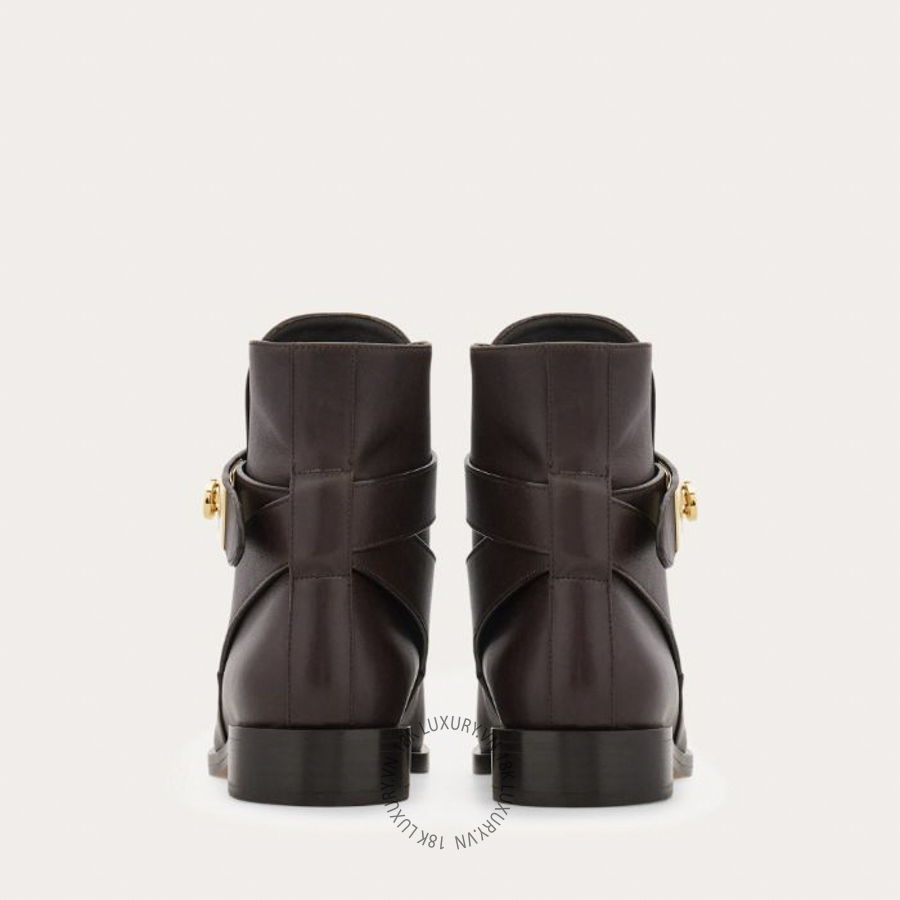 Giày Boot Salvatore Hug buckle ankle màu nâu da bê 01K224797487 DSV168 20 Giày Boot Salvatore Hug buckle ankle màu nâu da bê 01K224797487 DSV168