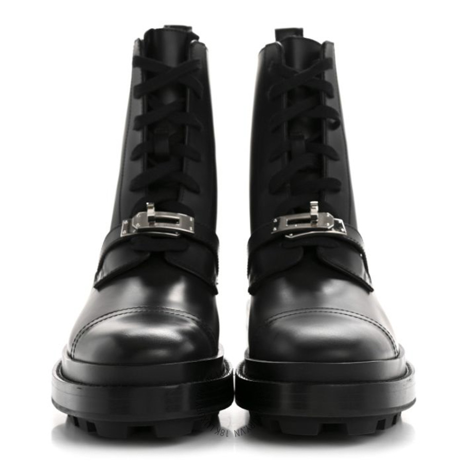 Giày Boots cao gót Hermes Glossed Calfskin Funk Ankle Boots Black FGH239 12 Giày Boots cao gót Hermes Glossed Calfskin Funk Ankle Boots Black FGH239