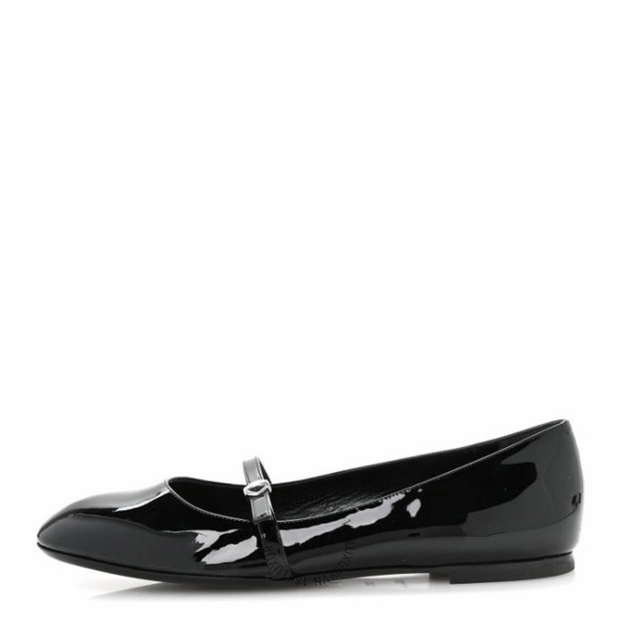 Giày búp bê Louis Vuitton Patent Uniformes Ballet Flats Black FPGL002