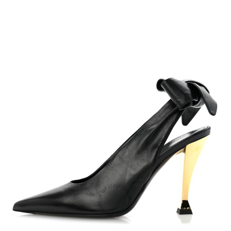 Giày cao gót Givenchy Calfskin Beauw Slingback Pumps Black GVG09