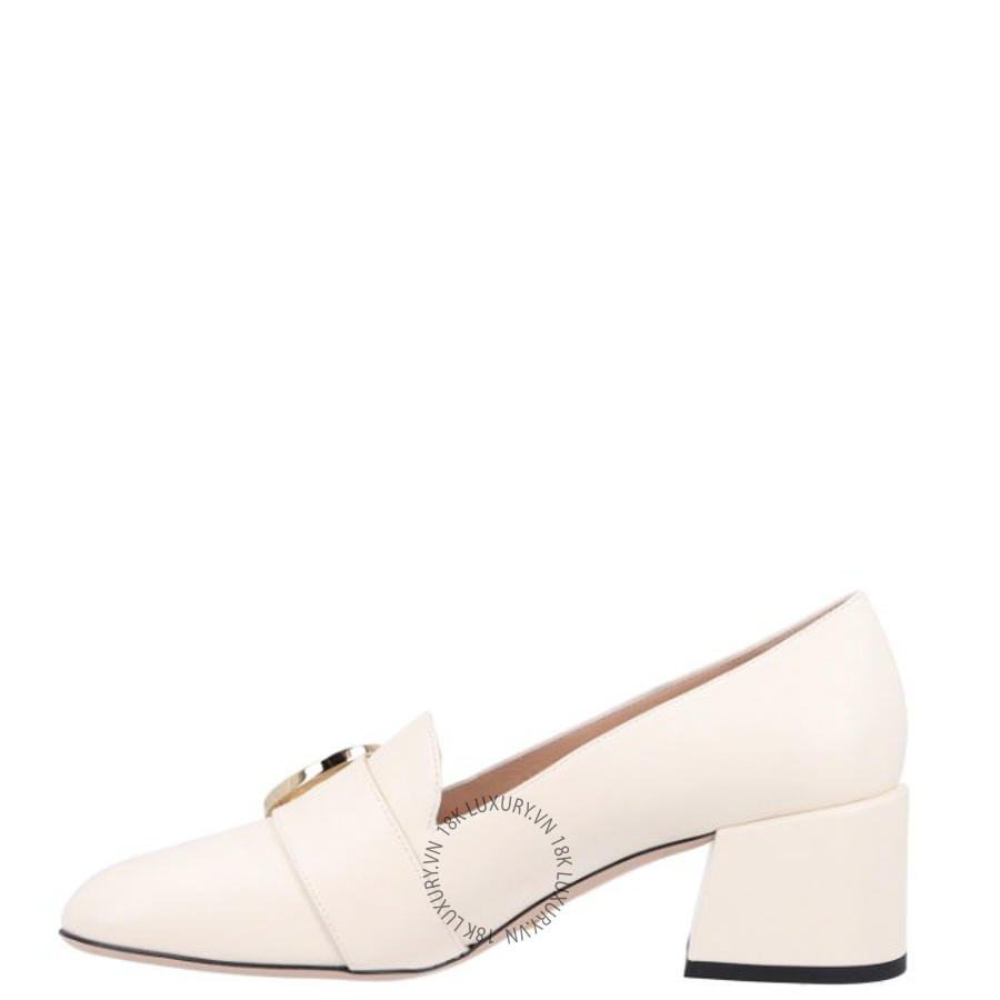 Giày cao gót Gucci Malaga Kid Blondie Pumps Mystic White TQT044