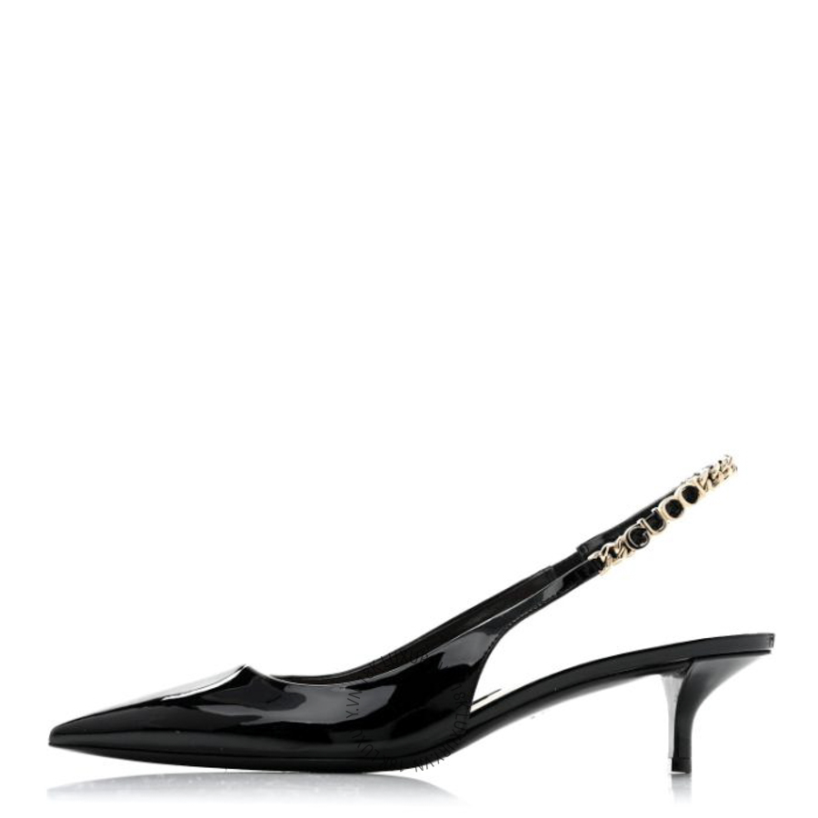 Giày cao gót Gucci Patent Signoriamm Slingback Pumps Black TQT060