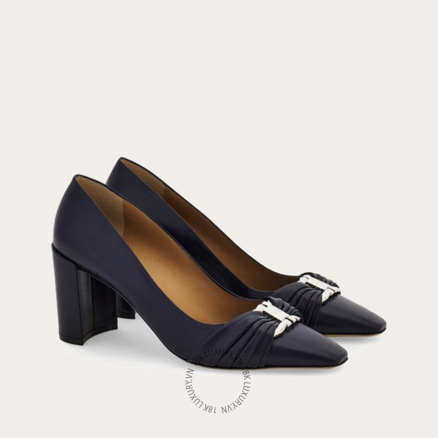 Giày cao gót Salvatore Gancini ornament pump with bock heel 01L959795407 DSV110