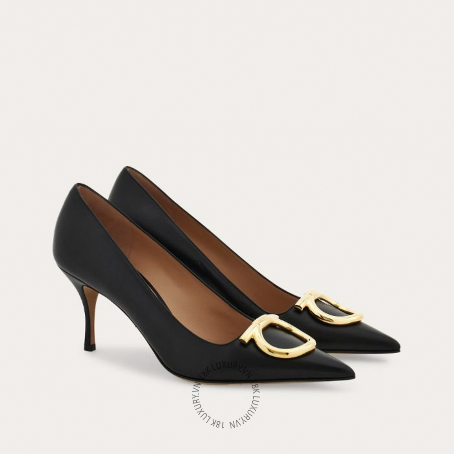 Giày cao gót Salvatore Maxi Gancini pump 01K468784818 DSV087