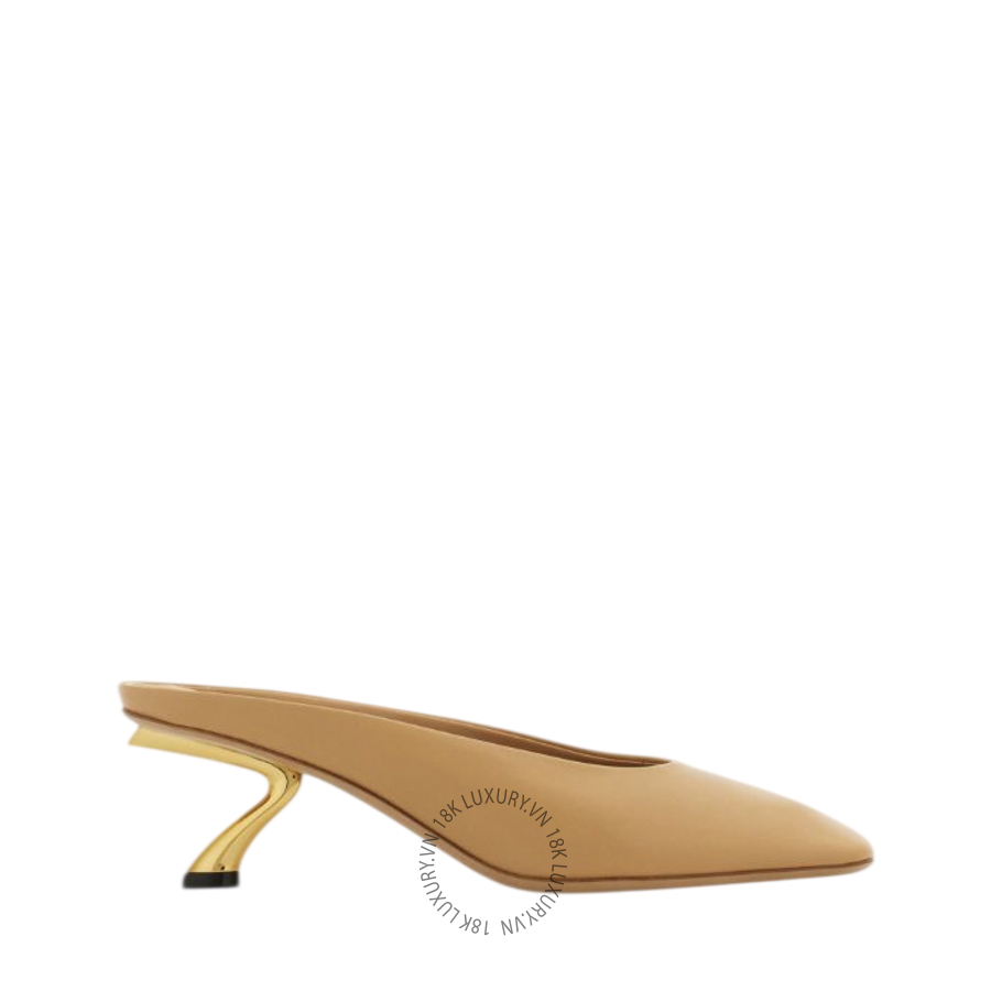 Giày cao gót Salvatore S-shaped heel mule camel 01L811793518 DSV074