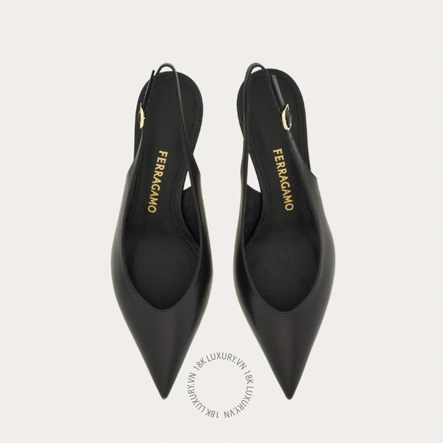 Giày cao gót Salvatore S-shaped heel slingback black 01L530793598 DSV073 16 Giày cao gót Salvatore S-shaped heel slingback black 01L530793598 DSV073