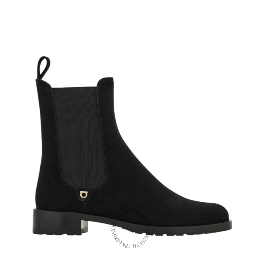 Giày Chelsea Boot Salvatore màu đen da lộn 01K744787634 DSV170