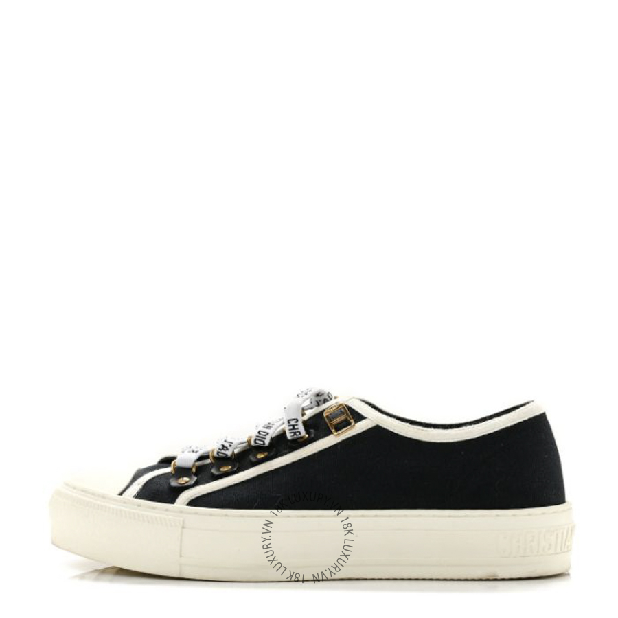 Giày Christian Dior Canvas Walk'N'Dior Low Top Sneakers Black BKJ008