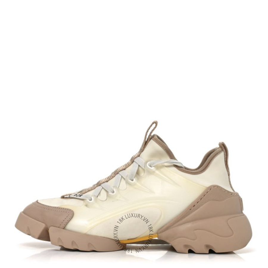 Giày Christian Dior Neoprene Rubber Womens D-Connect Sneakers White Beige BKJ060