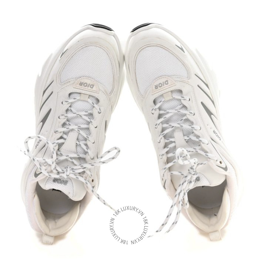 Giày Christian Dior Technical Mesh Calfskin Mens B30 Sneakers White Light Grey BKJ048