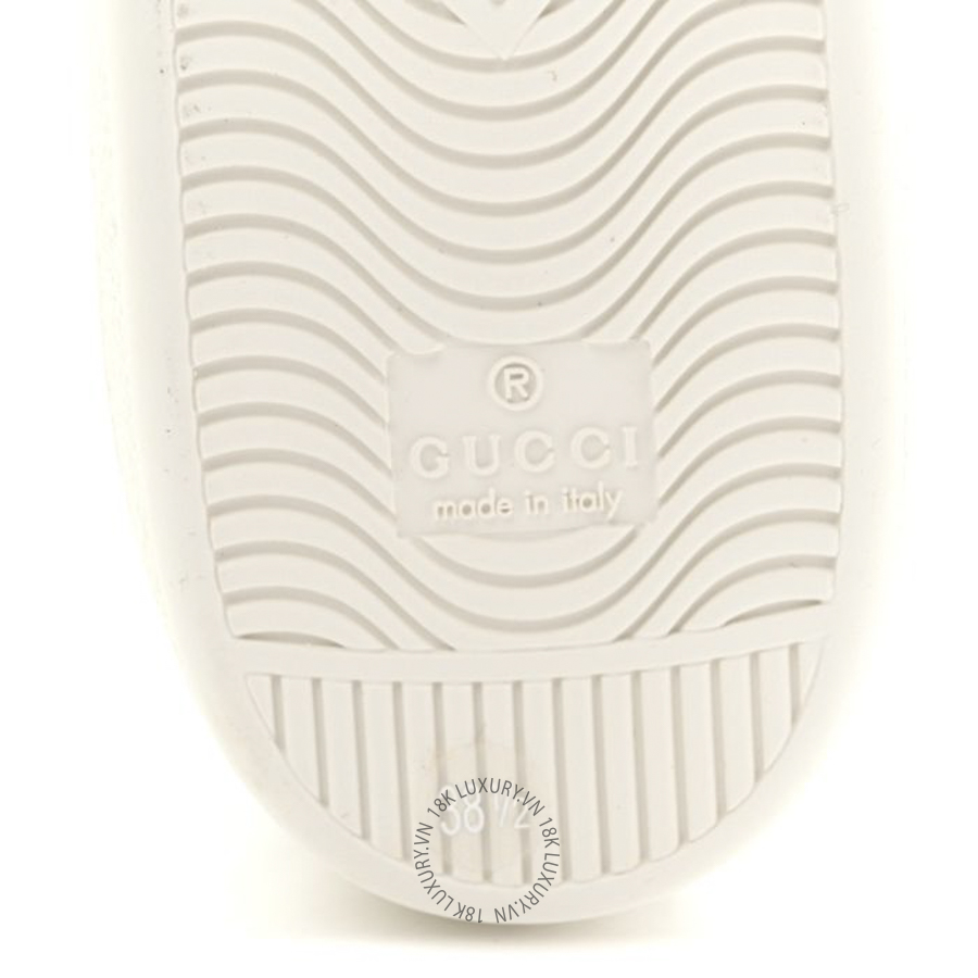 Giày Gucci Calfskin Interlocking G Perforated Womens Ace Sneakers White Grey Sky TQT010 27 Giày Gucci Calfskin Interlocking G Perforated Womens Ace Sneakers White Grey Sky TQT010