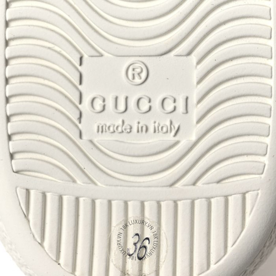 Giày Gucci Calfskin Web Floral Embroidered Womens Ace Sneakers White TQT145 29 Giày Gucci Calfskin Web Floral Embroidered Womens Ace Sneakers White TQT145