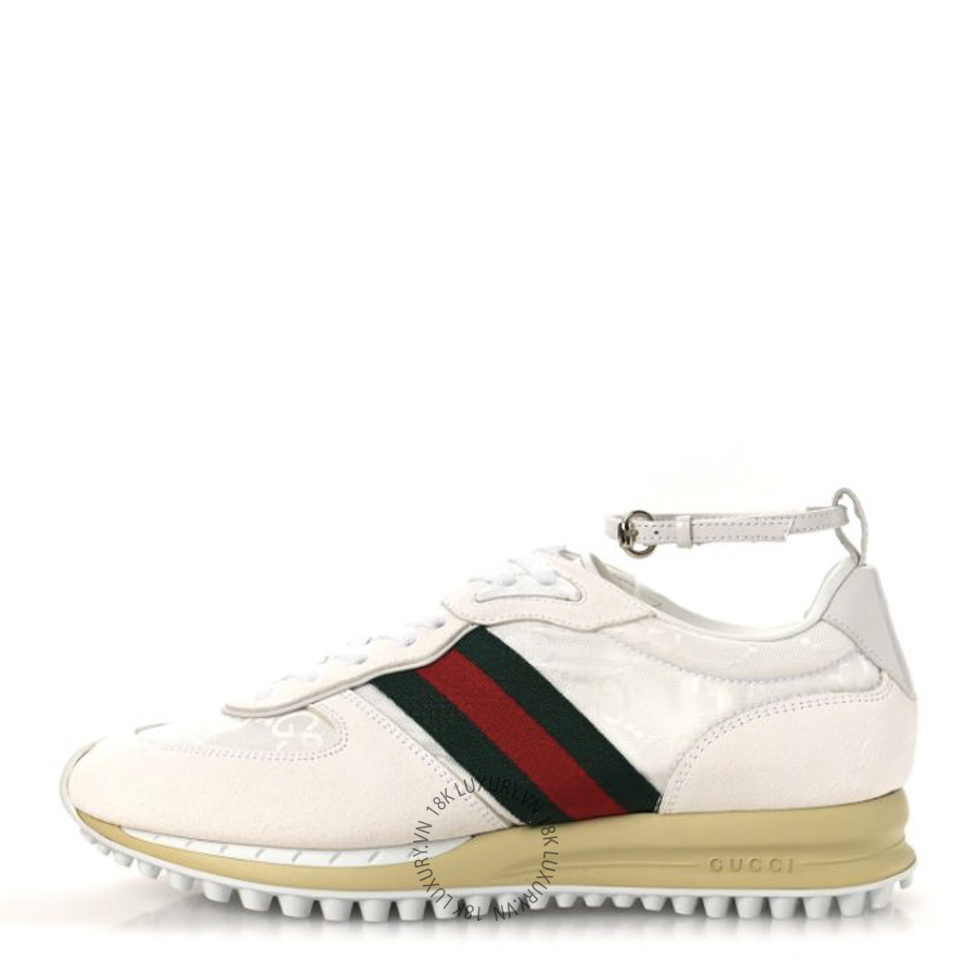 Giày Gucci GG Suede Monogram Web Re-Motion Sneakers White TQT028