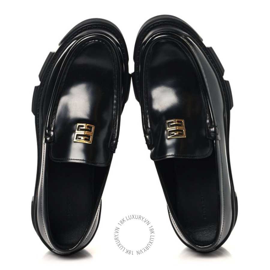 Giày Loafer Givenchy Calfskin Terra Moccassins Black GVG18