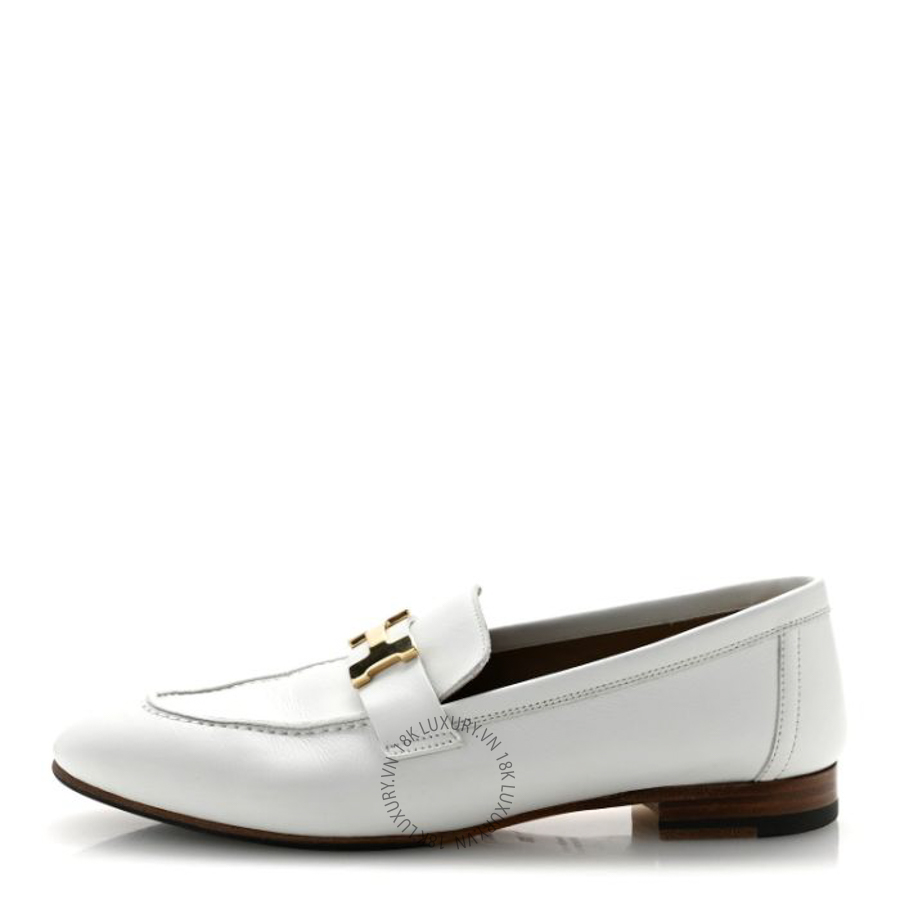 Giày Loafer Hermes Goatskin Paris Loafers Beige Glaise FGH212