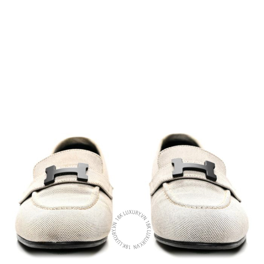 Giày Loafer Hermes H Canvas Paris Loafers Prunoir FGH235