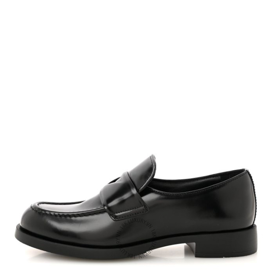 Giày loafer Prada Spazzolato Loafers Black PRG41