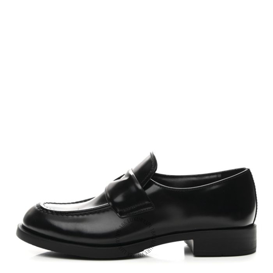 Giày loafer Prada Spazzolato Loafers Black PRG42