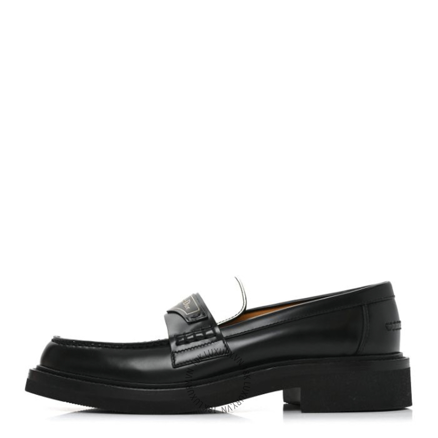 Giày Lười Christian Dior Brushed Calfskin Boy Loafers Black White BKJ011